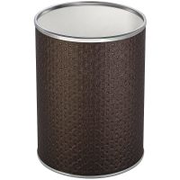 Ведро для мусора Geralis M-PCH-B Punto Шоколад, кант Хром, 3 л — фото 1, Мусорные ведра