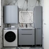 Тумба под раковину Style Line Марелла 70 Люкс Plus Серый матовый антискрейтч арт-СС-00002400 — фото 3, Тумбы под раковину