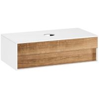 Тумба под раковину Ravak SD Step 100 подвесная Белая Орех арт-X000001418 — фото 1, Тумбы под раковину