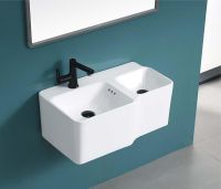 Раковина Ceruttispa Double Bella 65 CT9703 двойная Белая — фото 2, Раковины подвесные