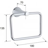 Кольцо для полотенец Remer Delicata DE44CR Хром — фото 2, Полотенцедержатели