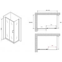 Товар: Душевой уголок Abber Schwarzer Diamant 100x60 AG301005-S605 профиль Хром стекло прозрачное - фото 4 Душевой уголок Abber Schwarzer Diamant 100x60 AG301005-S605 профиль Хром стекло прозрачное — фото 4, Прямоугольные душевые уголки