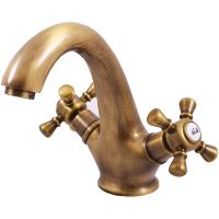 Смеситель для раковины Rav Slezak Morava retro MK328.5SM Бронза — фото 1, Смесители для раковины