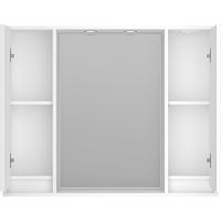 Товар: Зеркало со шкафом Brevita Balaton 100 BAL-04100-01-011 с подсветкой Белое матовое - фото 3 Зеркало со шкафом Brevita Balaton 100 BAL-04100-01-011 с подсветкой Белое матовое — фото 3, Мебель для ванной