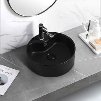 Раковина Abber Bequem 41 AC2104MB Черная матовая — фото 4, Раковины накладные