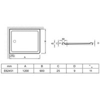 Товар: Душевой поддон из материала Flight Jacob Delafon Flight 120x90 прямоугольный Белый - фото 12 Душевой поддон из материала Flight Jacob Delafon Flight 120x90 прямоугольный Белый — фото 12, Душевые поддоны
