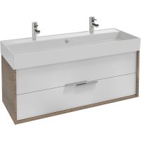 Тумба под раковину Jacob Delafon Vivienne 120 EB1509-E52-N18 подвесная Белая Дуб табак — фото 1, Мебель для ванной