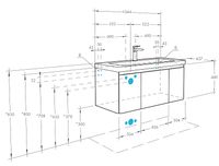 Тумба под раковину Aquaton Шерилл 105 1A206301SH010 подвесная Белая — фото 7, Тумбы под раковину