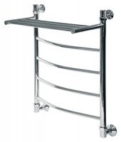 Водяной полотенцесушитель Ника Arc ЛД ВП 60/40 с полкой Хром — фото 3, Водяные полотенцесушители