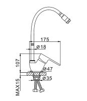 Смеситель для кухни Frap H30-4 F4330-4 Бронза — фото 8, Смесители
