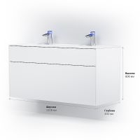 Товар: Тумба под раковину AM.PM Inspire V2.0 120 M50AFHX1203WM подвесная Белая матовая - фото 10 Тумба под раковину AM.PM Inspire V2.0 120 M50AFHX1203WM подвесная Белая матовая — фото 10, Тумбы под раковину