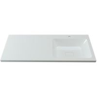 Тумба с раковиной Orange Optima 110 Op-110TUW+RAR Белый глянец — фото 4, Тумбы с раковиной