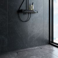 Душевой лоток AM.PM MasterFlow 60 W01SC-U11-060-04BM с Черной матовой решеткой / под плитку Tile — фото 18, Душевые лотки