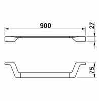 Полотенцедержатель Art&Max Gina 90 AM-G-2736-90-Nr Черный — фото 2, Полотенцедержатели