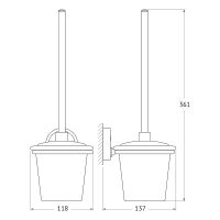 Ершик для унитаза FBS Luxia Хром арт-LUX 057 — фото 2, Ершики для унитаза