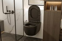 Унитаз Abber Bequem AC1104MB подвесной Черный матовый с сиденьем Микролифт — фото 8, Унитазы