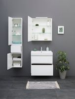 Шкаф пенал Aquanet Бруклин 35 L 209827 подвесной Белый — фото 5, Мебель для ванной