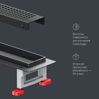 Товар: Душевой лоток AM.PM MasterFlow 50 W01SC-P11-050-01BM с Черной матовой решеткой Cut Gradient - фото 15 Душевой лоток AM.PM MasterFlow 50 W01SC-P11-050-01BM с Черной матовой решеткой Cut Gradient — фото 15, Душевые лотки