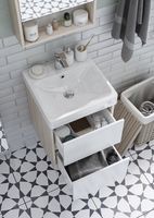 Тумба под раковину Aquaton Сканди 45 1A251601SDB20 подвесная Белый Дуб верона — фото 6, Тумбы под раковину