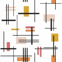 Обои Lutece Les Essentiels 51201805 Винил на флизелине (0,53*10,05) Белый/Разноцветный, Абстракция/Геометрия — фото 1, Обои для стен