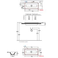 Товар: Раковина Globo Stockholm 75 FO075.BI Белая - фото 3 Раковина Globo Stockholm 75 FO075.BI Белая — фото 3, Раковины
