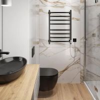 Товар: Электрический полотенцесушитель Ника Step-1 80/40 Черный матовый - фото 3 Электрический полотенцесушитель Ника Step-1 80/40 Черный матовый — фото 3, Электрические полотенцесушители