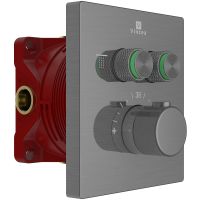 Смеситель для душа Vincea VSCV-321T-MGM с термостатом Вороненая сталь — фото 2, Смеситель для душа