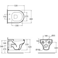 Товар: Унитаз Azzurra Charme CHVKSP000000BI/(CHA100/SOSK bi) подвесной без сиденья - фото 8 Унитаз Azzurra Charme CHVKSP000000BI/(CHA100/SOSK bi) подвесной без сиденья — фото 8, Унитазы