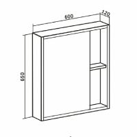 Товар: Зеркальный шкаф Runo Эко 60 00-00001186 Серый бетон - фото 3 Зеркальный шкаф Runo Эко 60 00-00001186 Серый бетон — фото 3, Зеркальные шкафы в ванную