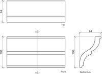 Карниз Европласт 1.50.275 2000x106x74 мм — фото 3, Карнизы