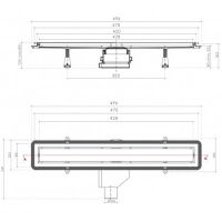 Душевой лоток Pestan Confluo Premium Line 450 White Glass Gold 13100120 с решеткой Белый глянцевый Золото глянцевое — фото 11, Душевые лотки