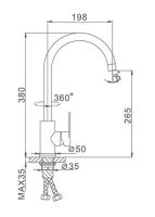 Смеситель для кухни Frap H48 F4048 Сатин — фото 10, Смесители