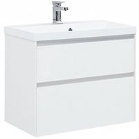 Тумба под раковину Aquanet Гласс 80 238361 подвесной Белая — фото 1, Мебель для ванной