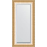 Зеркало Evoform Exclusive 116х56 BY 1151 с фацетом в багетной раме - Травленое золото 87 мм — фото 1, Мебель для ванной