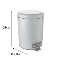 Товар: Ведро для мусора Fixsen HoReCa FX-34024K Серое - фото 4 Ведро для мусора Fixsen HoReCa FX-34024K Серое — фото 4, Мусорные ведра