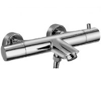 Смеситель для ванны Paffoni Light LIQ022CR с термостатом Хром — фото 1, Смеситель для ванны