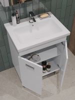 Товар: Тумба с раковиной Orange Таис 60 Ta-60TUW+RA напольная Белый глянец - фото 3 Тумба с раковиной Orange Таис 60 Ta-60TUW+RA напольная Белый глянец — фото 3, Мебель для ванной