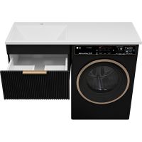 Тумба с раковиной Brevita Enfida 120 L УТ000016096 подвесная Черная матовая — фото 3, Мебель для ванной