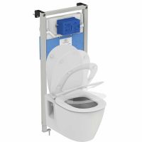 Товар: Комплект унитаза с инсталляцией Ideal Standard Connect Prosys E8822301PC15 с сиденьем Микролифт без клавиши смыва - фото 2 Комплект унитаза с инсталляцией Ideal Standard Connect Prosys E8822301PC15 с сиденьем Микролифт без клавиши смыва — фото 2, Унитазы