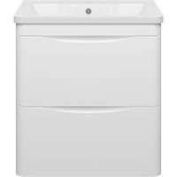 Тумба с раковиной Misty Атлантик 60 УТ000011690 подвесная Белая — фото 2, Мебель для ванной