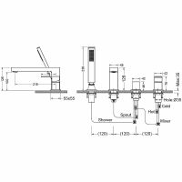Смеситель на борт ванны Aquatek Либра AQ1648MB Черный матовый — фото 6, Смесители
