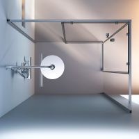 Душевой уголок AM.PM X-Joy 120х90 W94G-403-12090-MТ профиль Хром матовый стекло прозрачное — фото 8, Прямоугольные душевые уголки