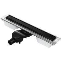 Душевой лоток Berges B1 Keramik 600 095117 с Черной матовой решеткой — фото 1, Душевые лотки