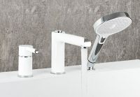 Смеситель на борт ванны Gappo G03-8 G1103-8 Белый Хром — фото 11, Смесители на борт ванны