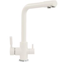 Смеситель для кухни Polygran Высокий Дуо №36 660717 Белый хлопок — фото 1, Смесители для кухни