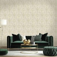 Обои Emiliana Parati Damasco Reale 73403 Винил на флизелине (1,06*10,05) Бежевый/Золото, Дамаск — фото 4, Обои для стен