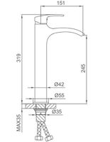 Смеситель для раковины Frap H69 F1069-2 Хром — фото 2, Смесители для раковины
