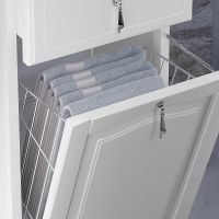 Товар: Шкаф пенал Opadiris Риспекто 40 R 00-00005839 с бельевой корзиной Белый матовый - фото 4 Шкаф пенал Opadiris Риспекто 40 R 00-00005839 с бельевой корзиной Белый матовый — фото 4, Мебель для ванной