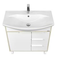 Тумба под раковину Aquaton Рико 80 1A215401RIB90 Белый Ясень фабрик — фото 2, Тумбы под раковину