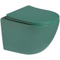 Унитаз SantiLine SL-5107 подвесной Зеленый матовый с сиденьем Микролифт — фото 1, Унитазы